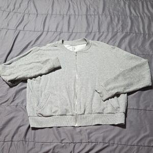 Gray Zip-Up Sweatshirt